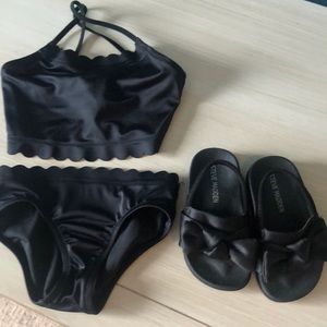 Adorable 3t girls swim set. Two piece & Sandals
